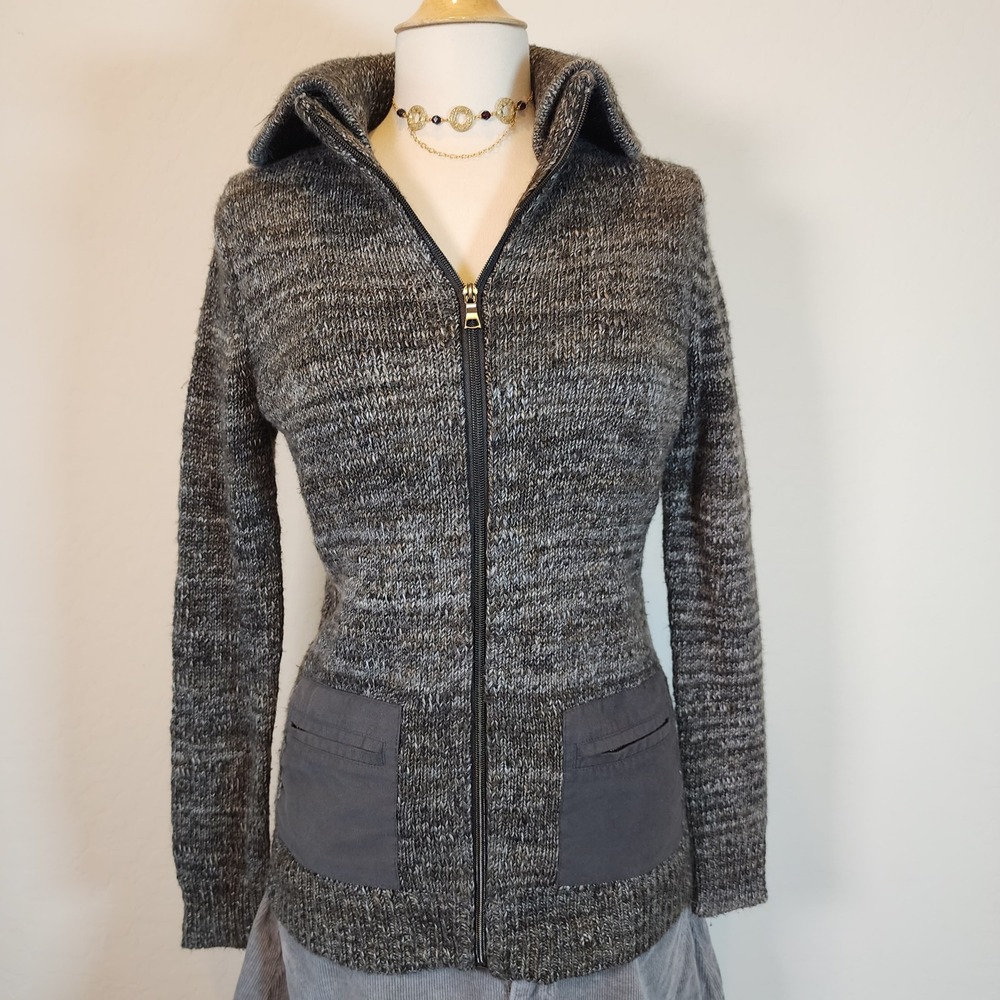 GAP Charcoal Women's Hooded Cardigan